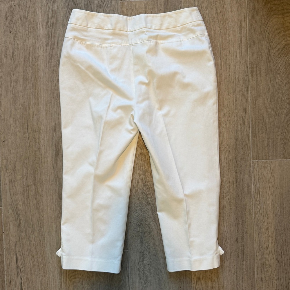 Rafaella Curvy White Capris Pants Cropped Capri Cropped Pants Size 6 - Picture 4 of 8